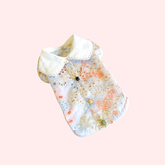 In Stock | Summer Princess Vintage Style Handmade Pet Dress-shirt | Elegant Pet | For Cats, Dogs and Rabbits