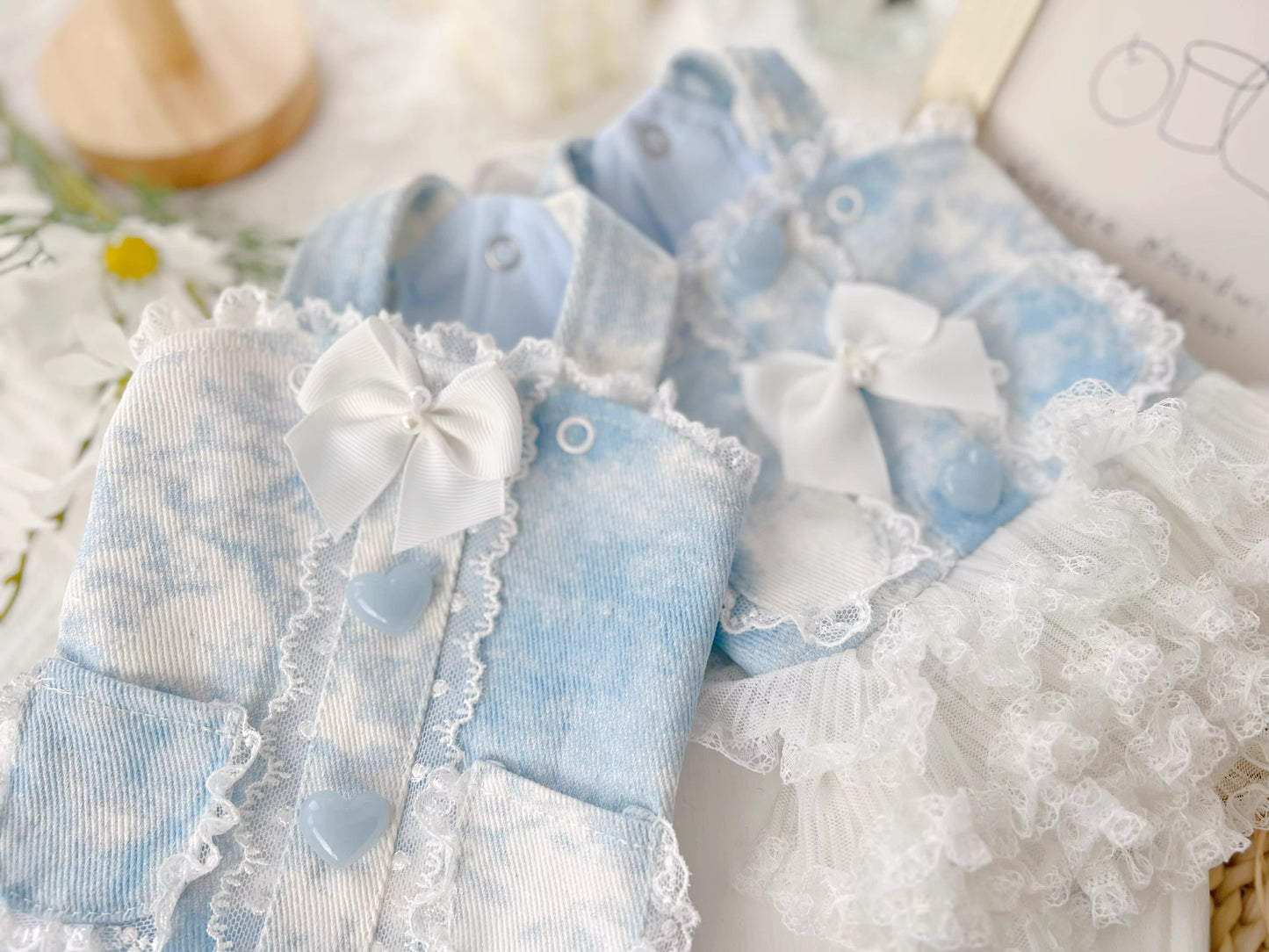 Summer | Light Denim Princess Style Pet Tutu Dress - Customizable