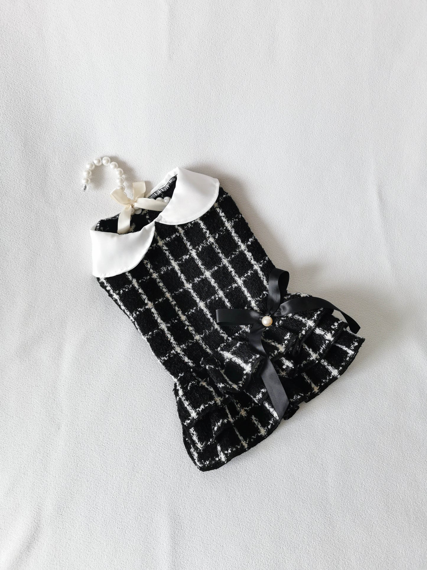 Coco Tweed Style Monochrome Pet Dress | Winter Version Available