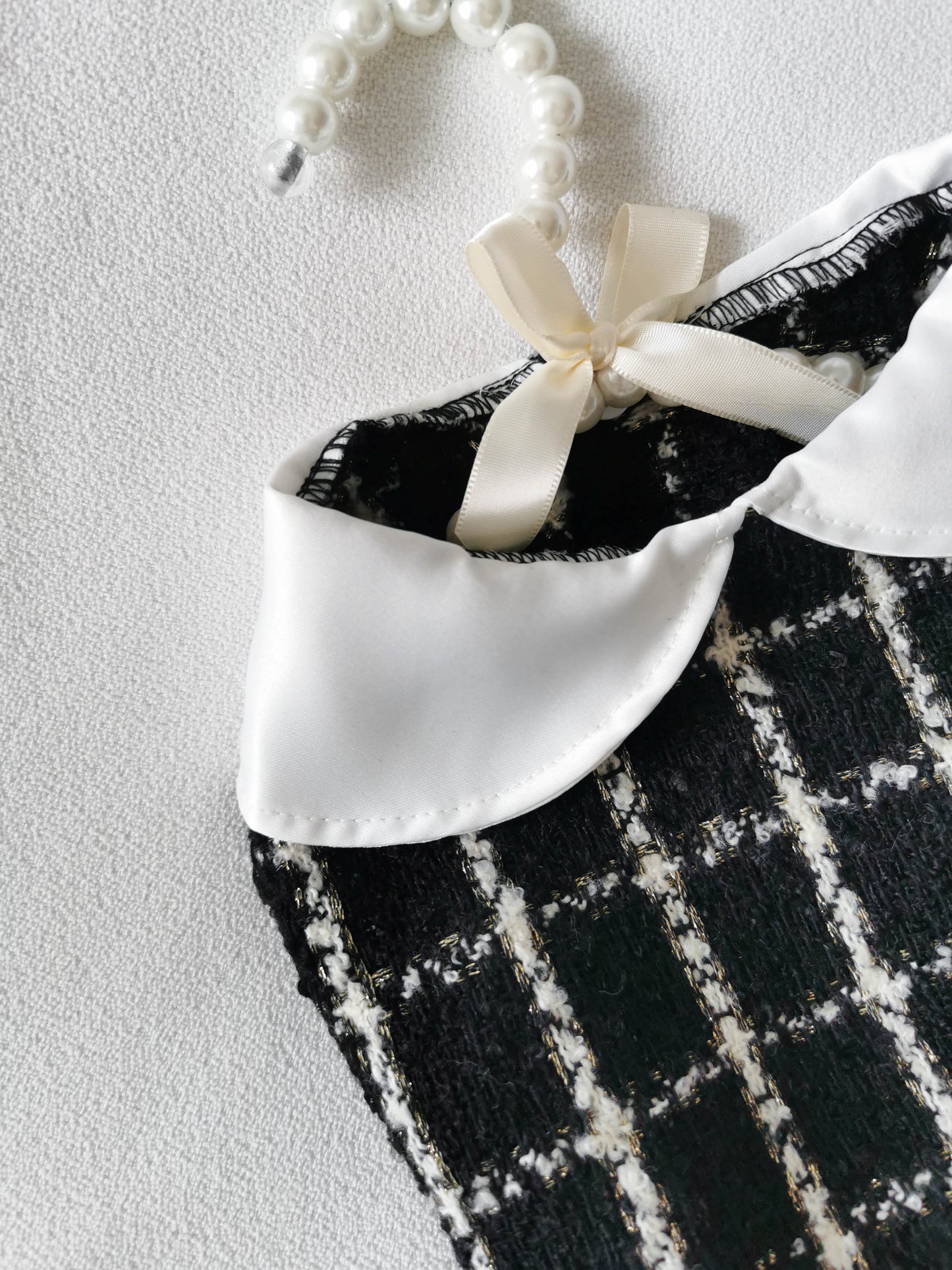 Coco Tweed Style Monochrome Pet Dress | Winter Version Available