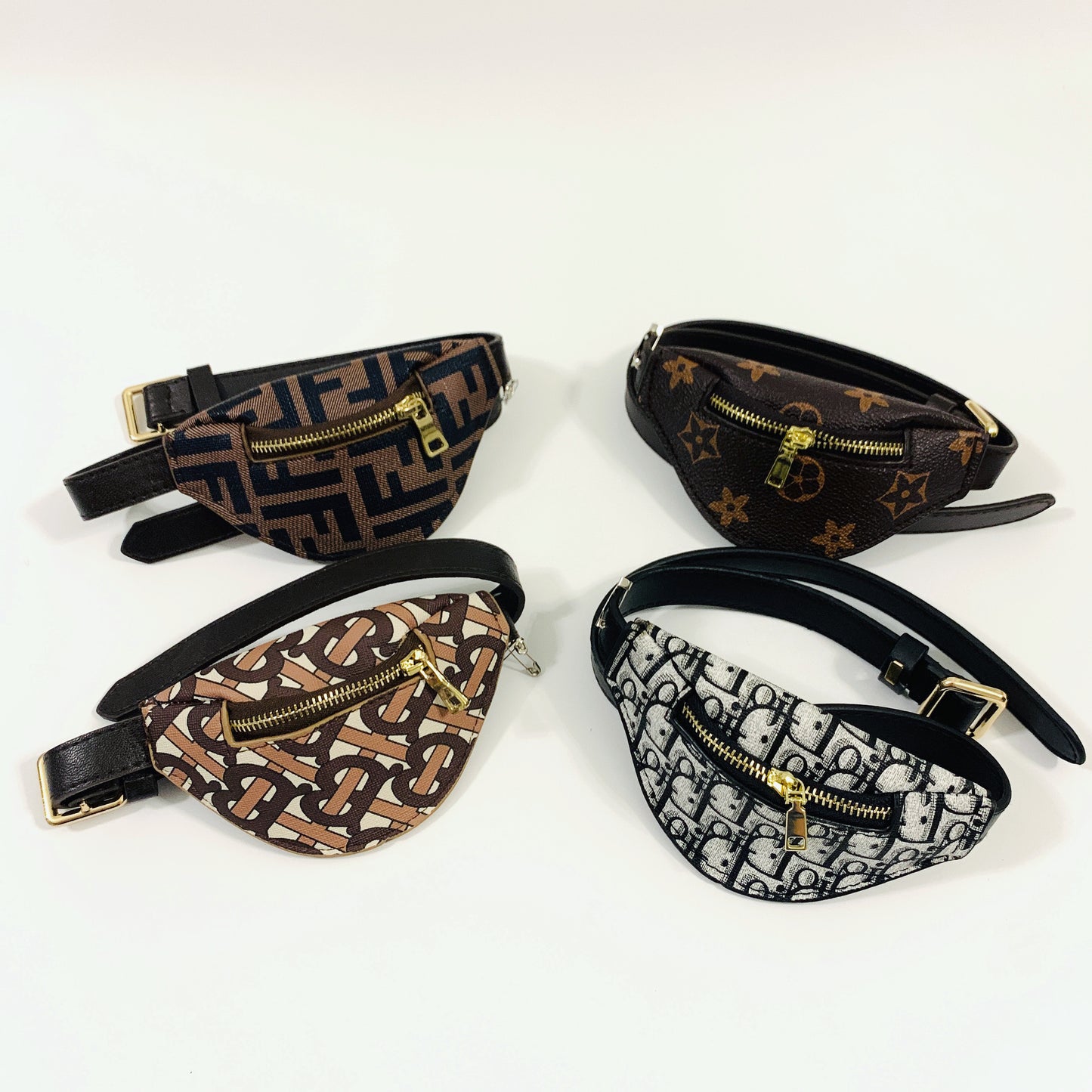 5-Petals Flower Patterned Fanny Pack