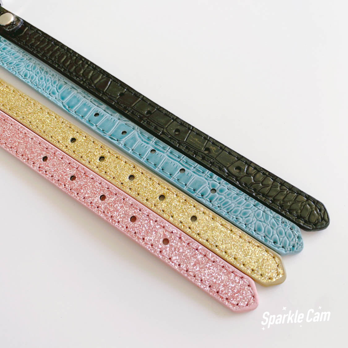 Customizable Pet Name Collar in Embossed & Glitter PU Leather | For Cats and Dogs