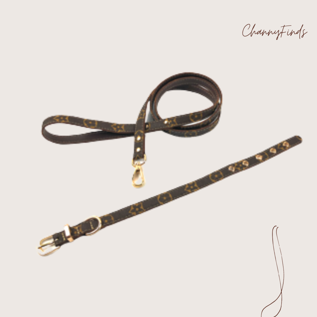 5-Petals Flower Pattern Pet Collar & Leash | For Cats and Dogs