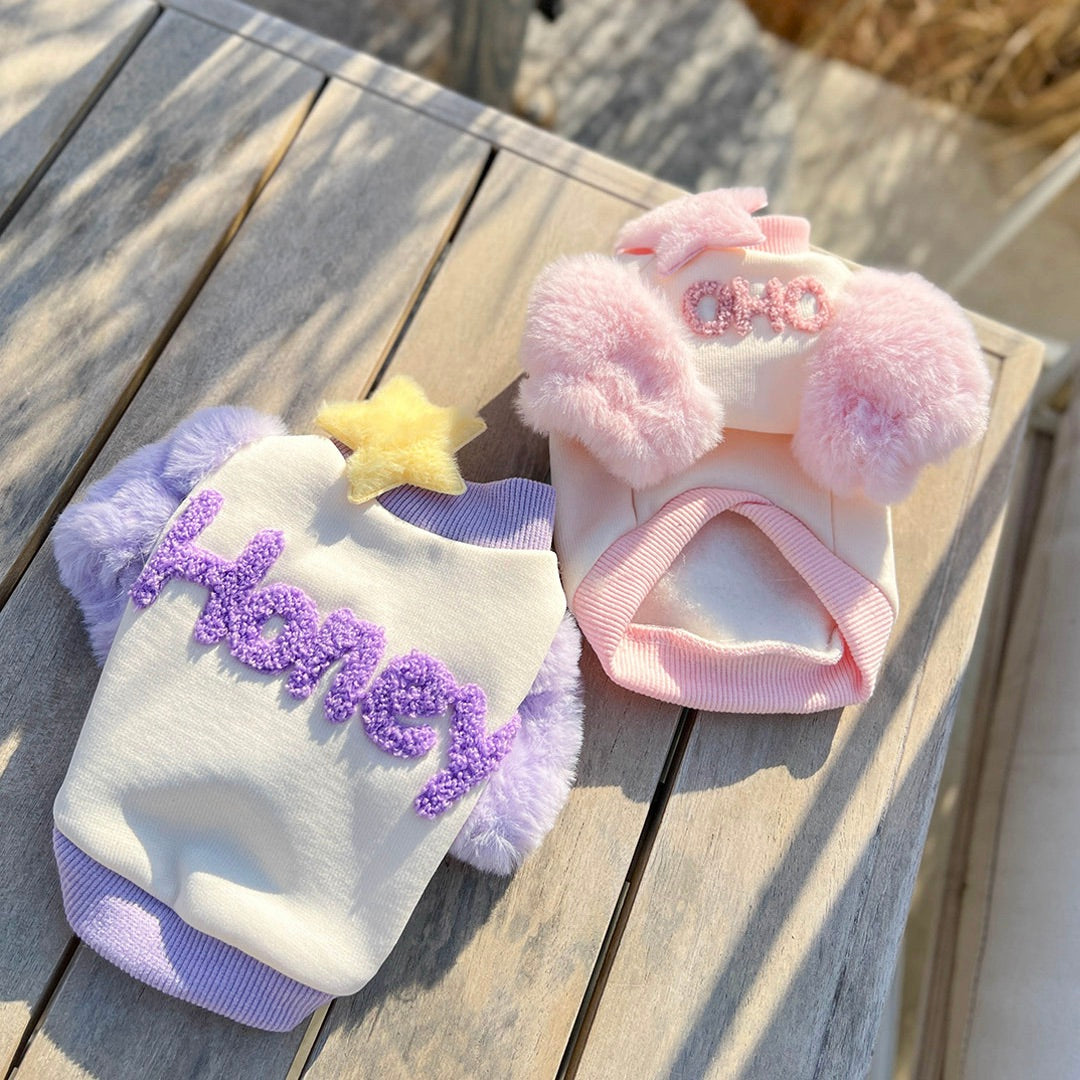 Stylish Contrast Sleeved Hoodie for Dogs and Cats