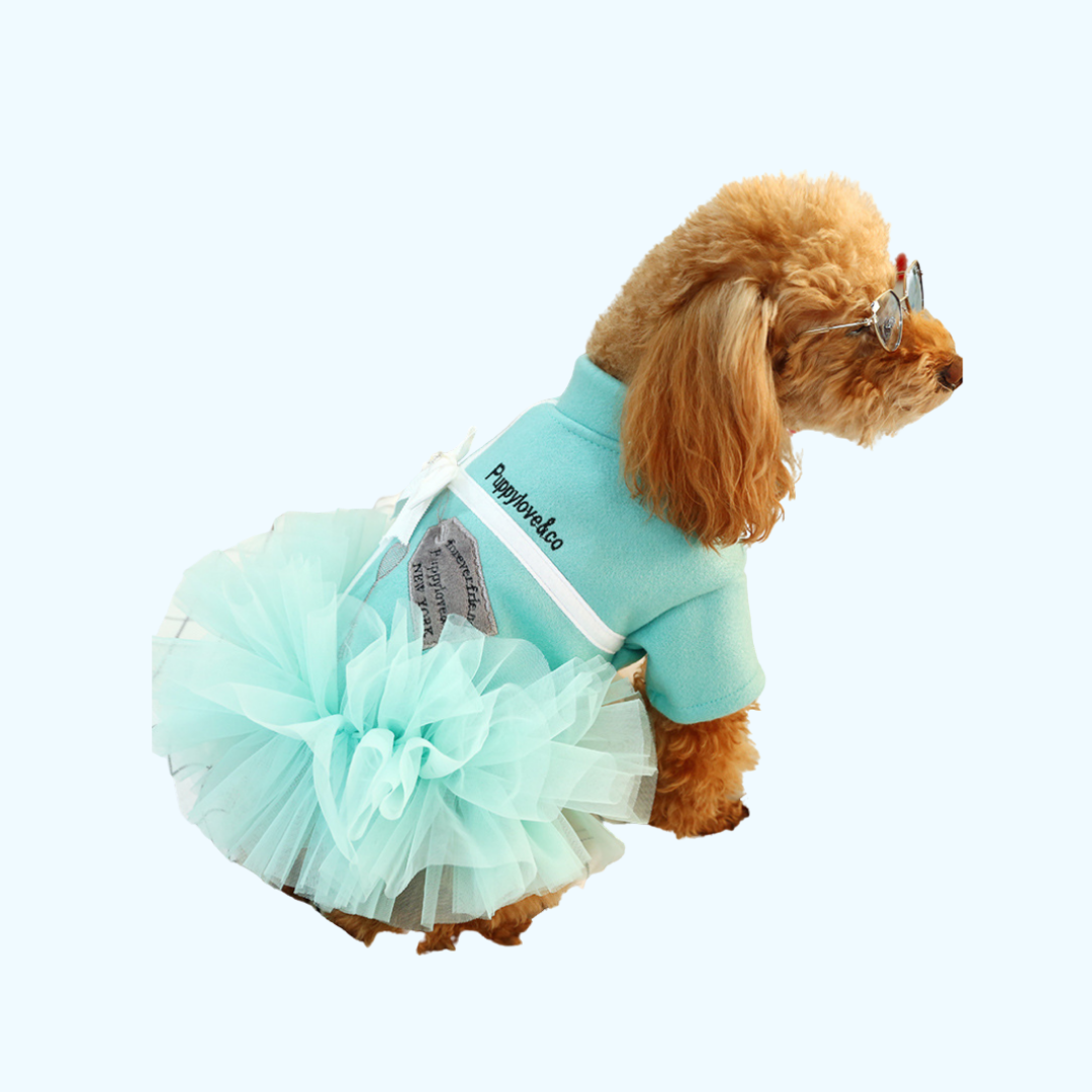 Puppylove&Co Baby Blue Puff Doll Dress