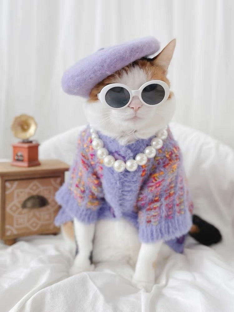 Rainbow Color Pet Cardigan