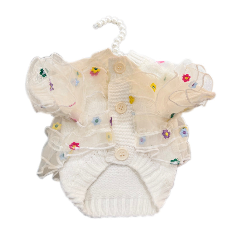 Lace Layered White Sweater