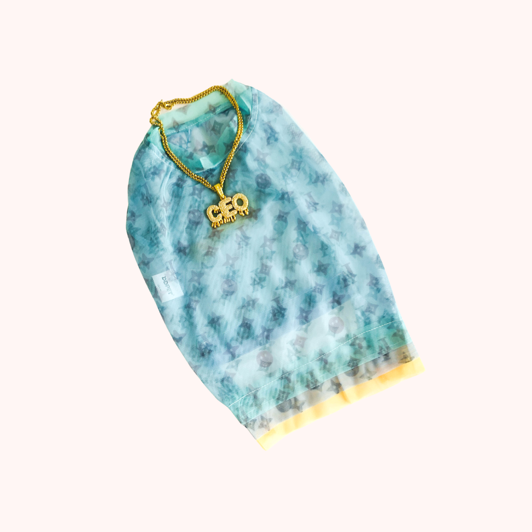 [Last Chance] Happy LA Smiley Face Summer Pet Mesh Top