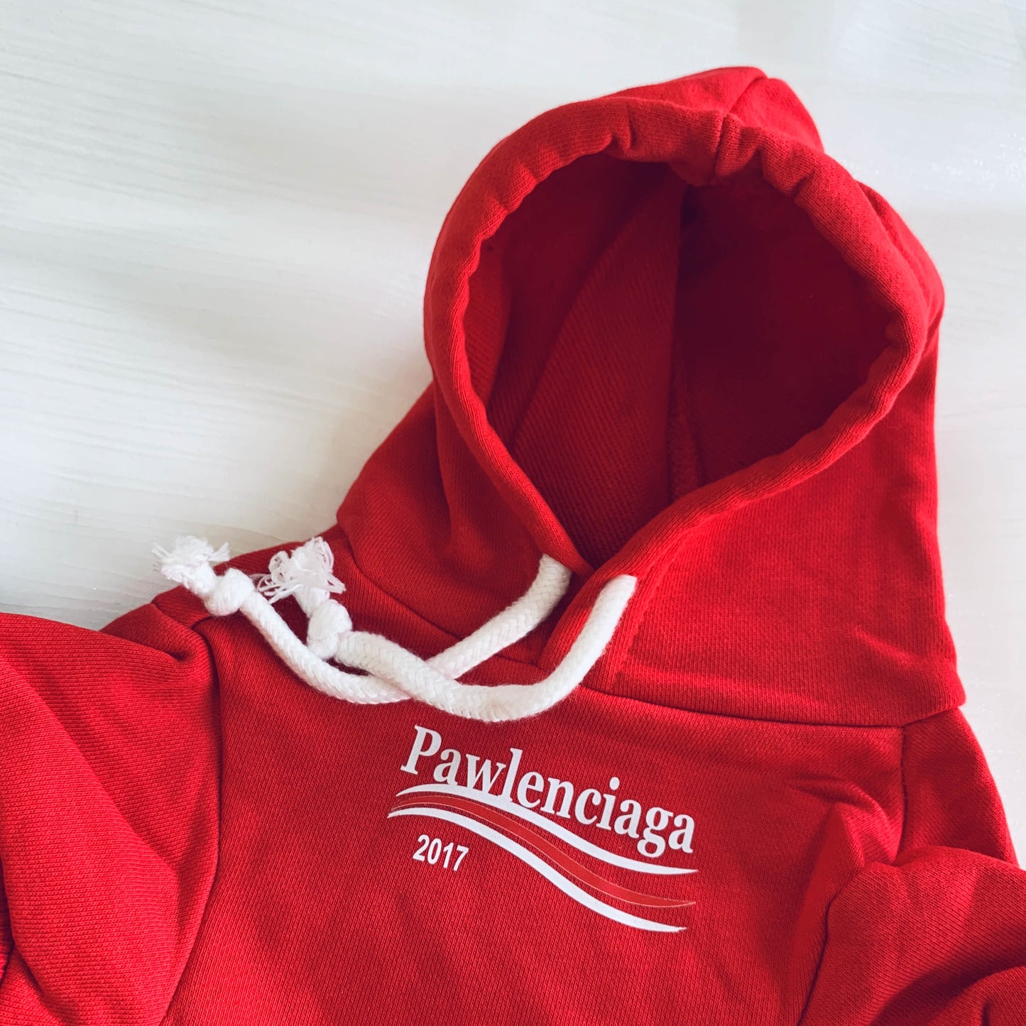 In-Stock | Pawlenciaga | Fashion Pet All-Season Pet Hoodie, Black and Red
