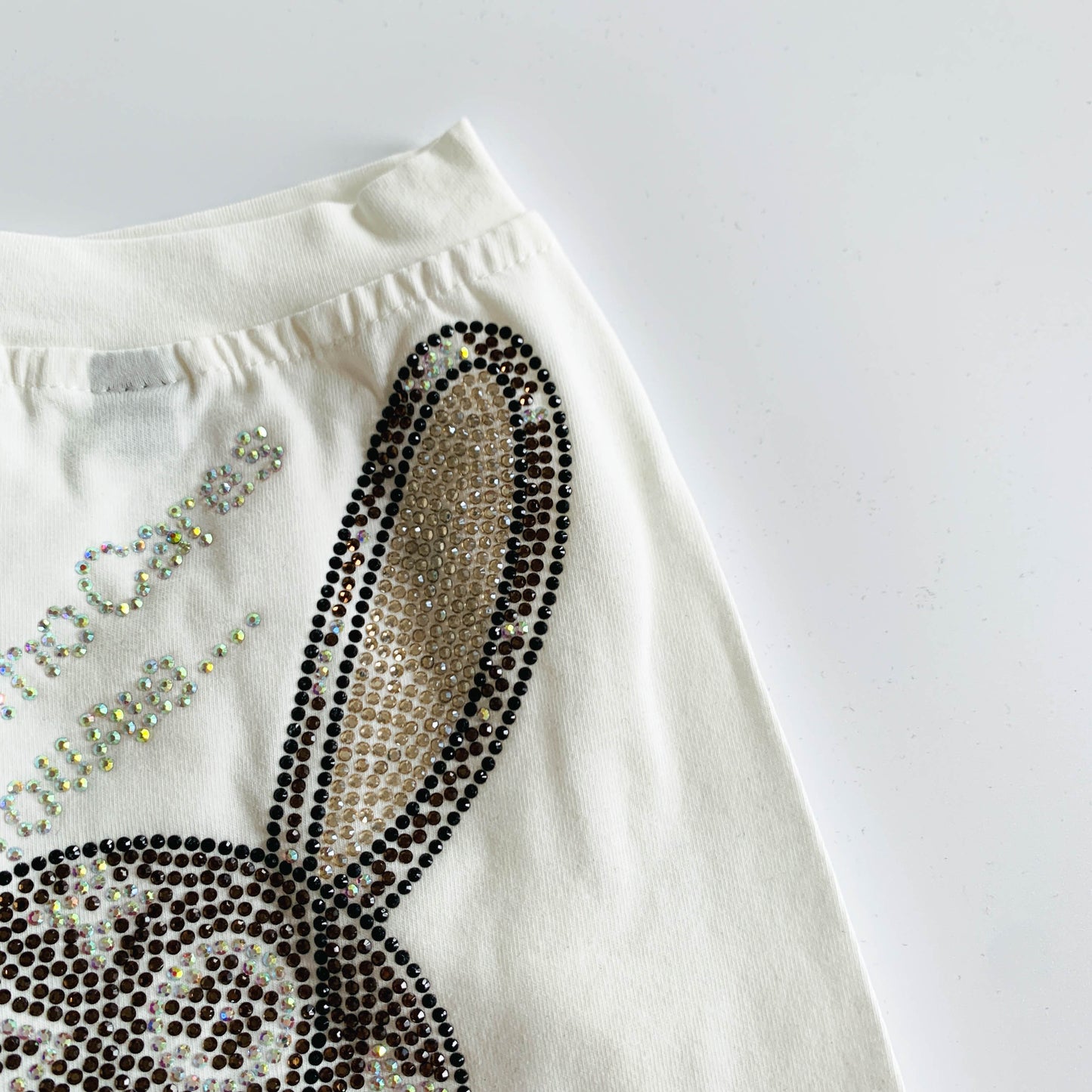 Glitter Shiny Rabbit T-shirt | Black and White | For Cats and Dogs