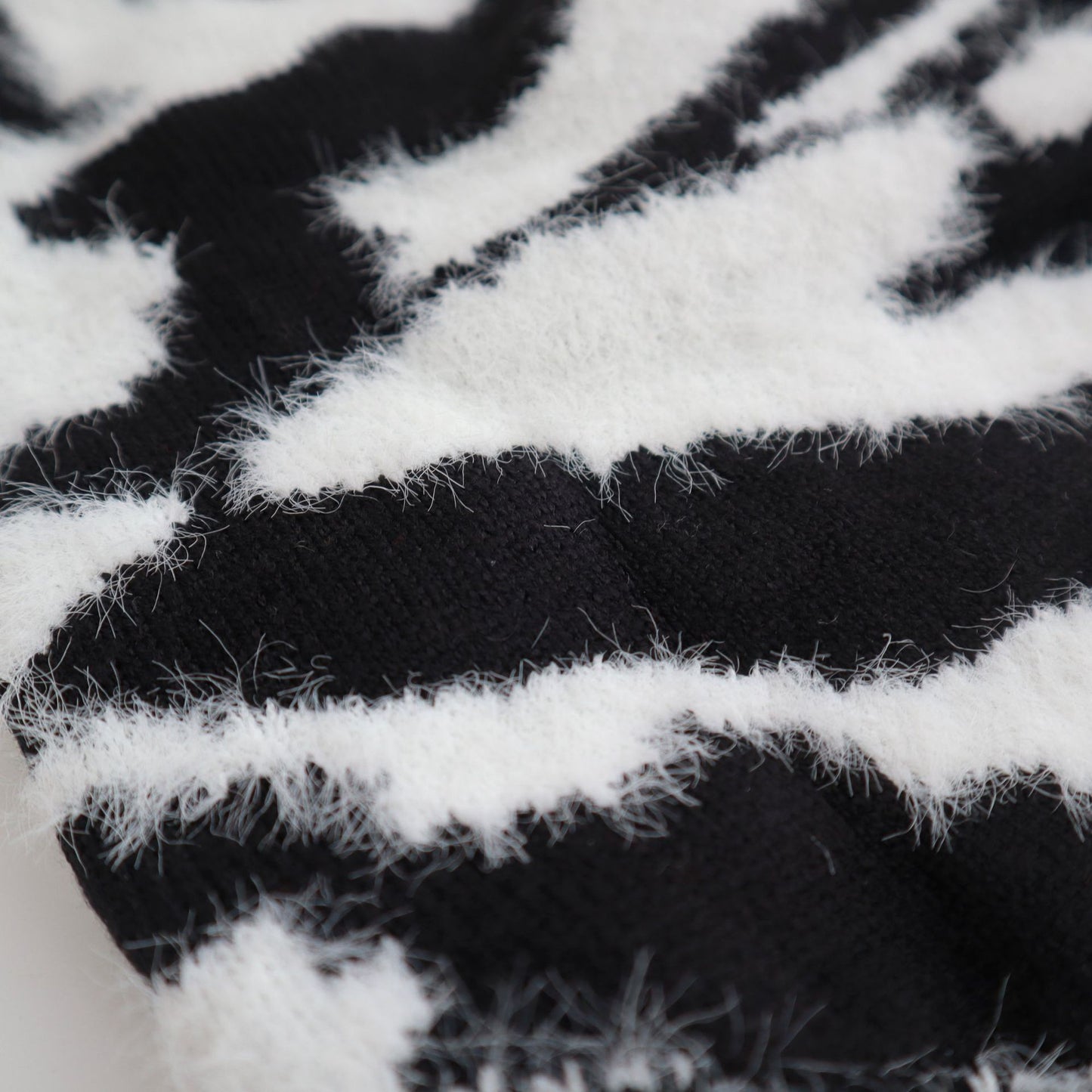 Fluffy Zebra Sweater