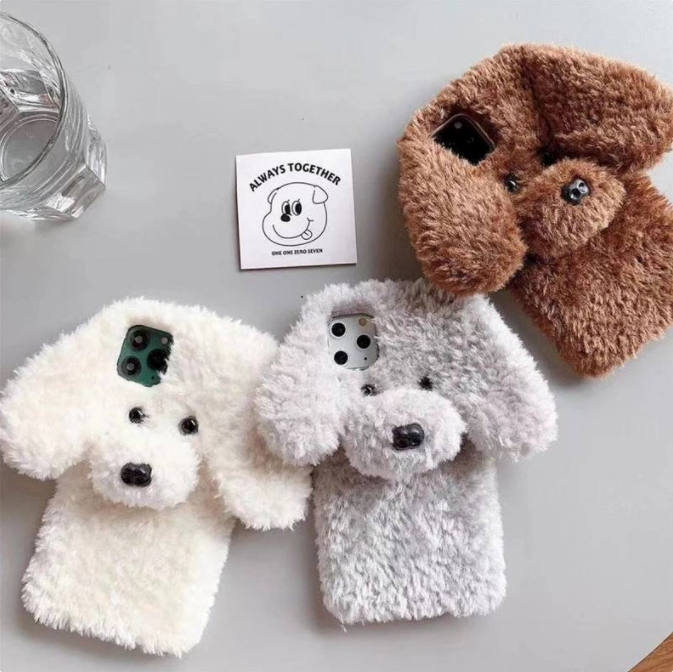 Matching Furry Puppy Phone Cases | Poodle, Bichon Frise, Teddy