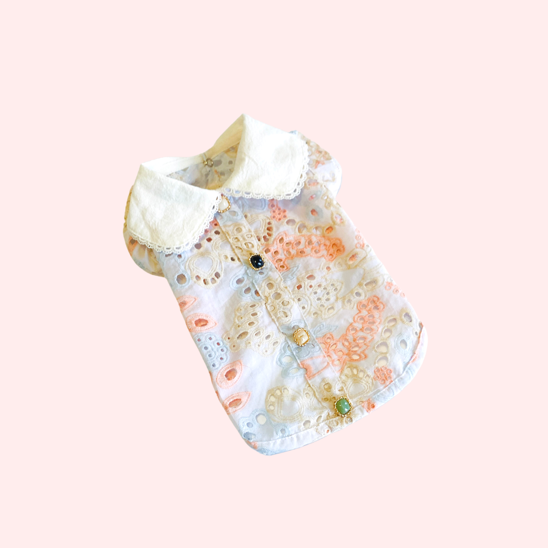 In Stock | Summer Princess Vintage Style Handmade Pet Dress-shirt | Elegant Pet | For Cats, Dogs and Rabbits
